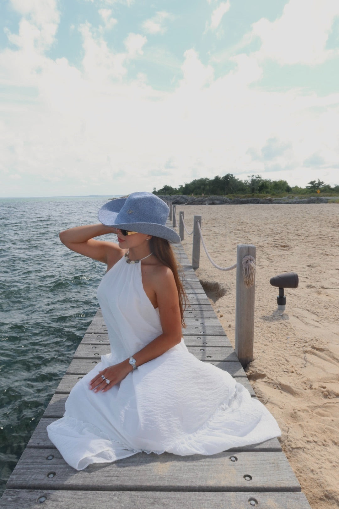 AURELIA HAT IN  CORNFLOWER BLUE