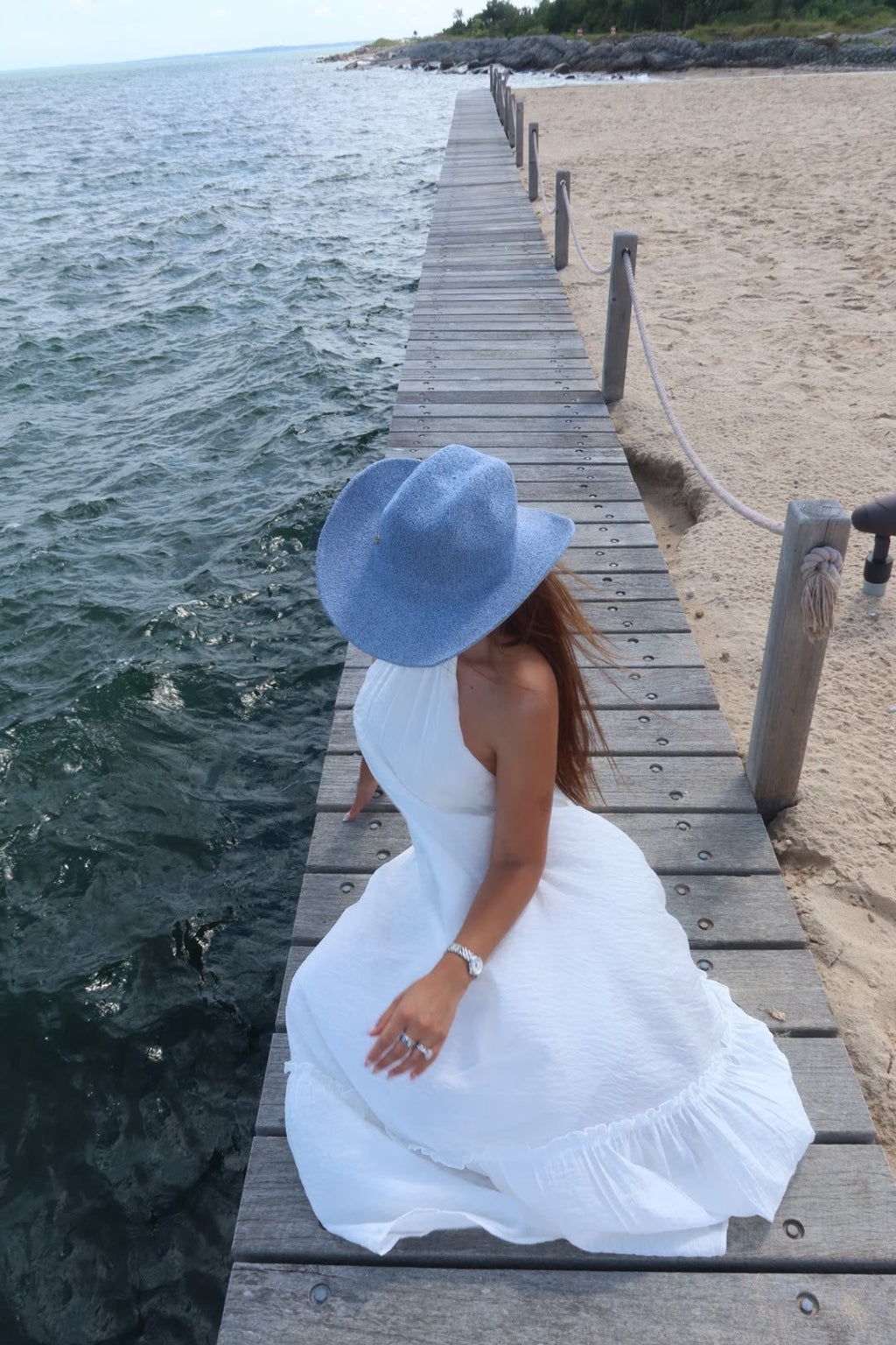 AURELIA HAT IN  CORNFLOWER BLUE